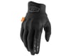 100% Cognito Full Finger Gloves (Black/Charcoal) (M)
