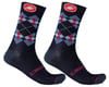 Castelli Rombo 18 Socks (Savile Blue/Indigo/Dusk Blue) (S/M)