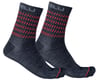 Castelli Go 15 Socks (Savile Blue/Red) (S/M)