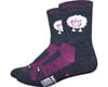 DeFeet Woolie Boolie 4" Baaad Sheep Sock (Charcoal/Neon Pink) (M)