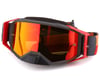 Fly Racing Zone Pro Goggles (Grey/Red) (Red Mirror/Amber Lens) (w/ Post)