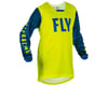 Image 1 for Fly Racing Youth Kinetic Wave Jersey (Hi-Vis/Blue) (Youth M)