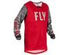 Image 1 for Fly Racing Youth Kinetic Wave Jersey (Red/Grey) (Youth L)