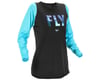Image 1 for Fly Racing Women's Lite Jersey (Black/Aqua) (M)