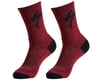 Image 1 for Specialized Merino Midweight Tall Logo Socks (Maroon) (S)