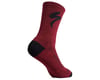 Image 2 for Specialized Merino Midweight Tall Logo Socks (Maroon) (S)