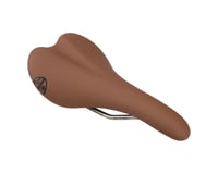 All-City Gonzo Perforated Leather Saddle (Brown) (CrN/Ti Alloy Rails)