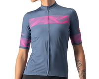 Castelli Women's Fenice Short Sleeve Jersey (Light Steel Blue/Pink Fluo)