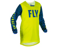 Fly Racing Youth Kinetic Wave Jersey (Hi-Vis/Blue)