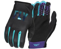 Fly Racing Women's Lite Gloves (Black/Aqua)