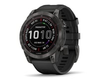 Garmin Fenix 7 Sapphire Solar GPS Smartwatch (Carbon Grey DLC Ti + Black Band)