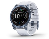 Garmin Fenix 7X Sapphire Solar GPS Smartwatch (Mineral Blue DLC Ti + Whitestone)