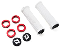 ODI Troy Lee Designs Signature Series Lock-On Grip Set (White/Red) (130mm)