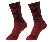 Specialized Soft Air Road Tall Socks (Crimson/Black Stripe)