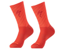 Specialized Soft Air Road Tall Socks (Flo Red/Rocket Red Stripe)