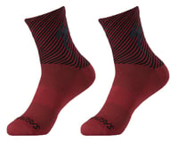 Specialized Soft Air Road Mid Socks (Crimson/Black Stripe)