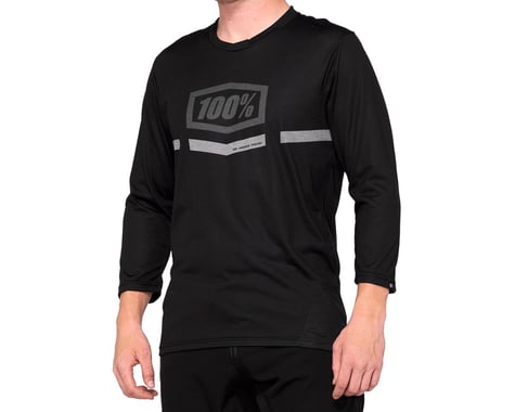 100% Airmatic 3/4 Sleeve Jersey (Black) (L)