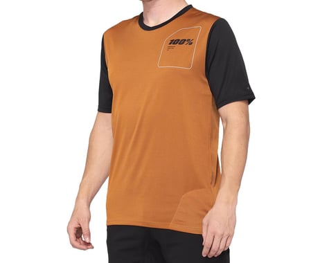 100% Ridecamp Men's Short Sleeve Jersey (Terracotta/Black) (L)