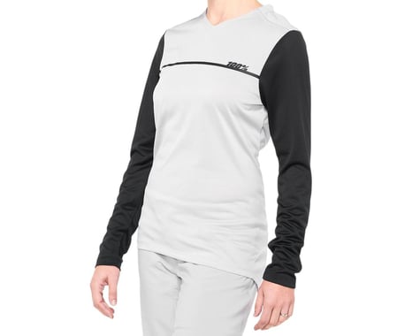 100% Ridecamp Women's Long Sleeve Jersey (Grey/Black) (XL)