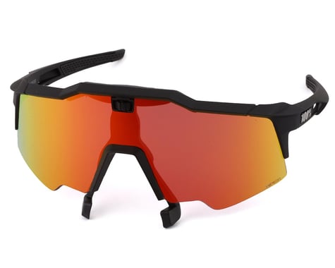 100% Speedcraft Air Sunglasses (Soft Tact Black) (HiPER Red Multilayer Mirror)