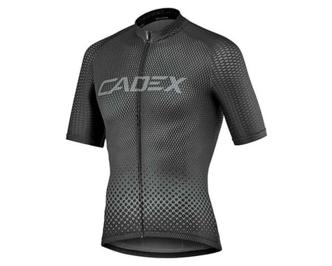 Cadex Short Sleeve Jersey (Black/Gray Dot Fade) (XS)