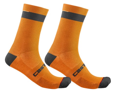 Castelli Alpha 18 Socks (Brilliant Orange/Black) (S/M)