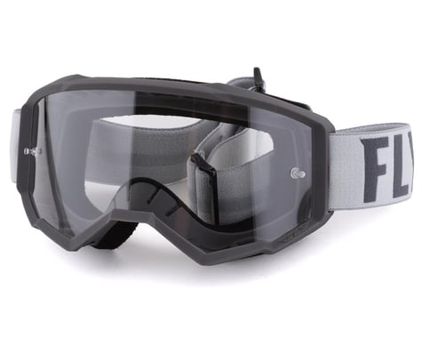 Fly Racing Focus Goggles (Grey/Dark Grey) (Clear Lens)