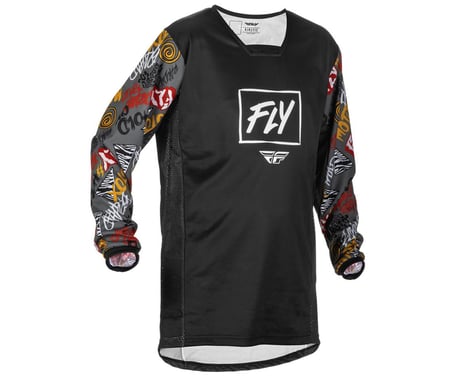 Fly Racing Youth Kinetic Rebel Jersey (Black/Grey) (Youth L)