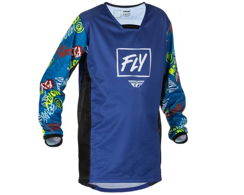 Fly Racing Youth Kinetic Rebel Jersey (Blue/Light Blue) (Youth S)