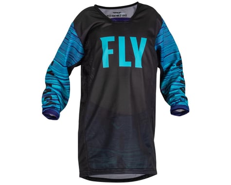 Fly Racing Youth Kinetic Mesh Jersey (Black/Blue/Purple) (Youth XL)