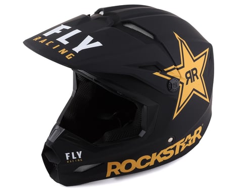 Fly Racing Kinetic Rockstar Helmet (Matte Black/Gold) (M)