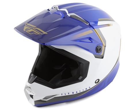 Fly Racing Kinetic Vision Full Face Helmet (White/Blue) (L)
