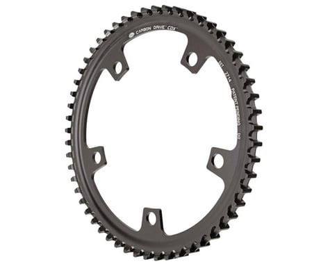 Gates Carbon Drive CDX CenterTrack Front Sprockets (Black) (130mm BCD) (Single) (For Di2) (55T)