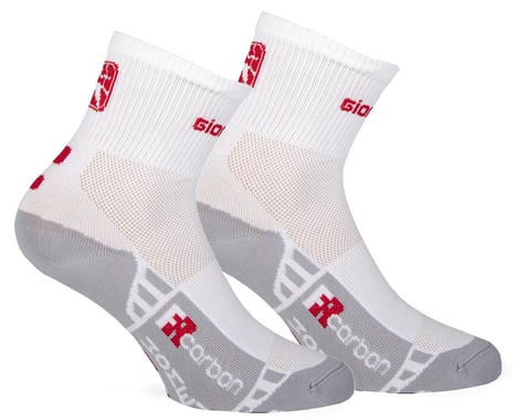 Giordana FR-C Women's Mid Cuff Sock (White/Red) (S)