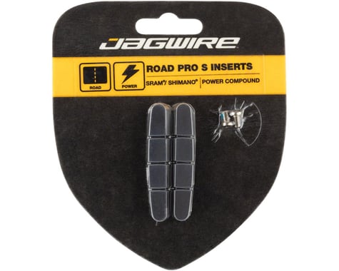 Jagwire Road Pro S Brake Pad Inserts (Black/Red) (Shimano/SRAM) (1 Pair) (Power Compound)