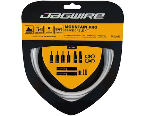 Jagwire Mountain Pro Brake Cable Kit (White) (Stainless) (1.5mm) (1500/2800mm)