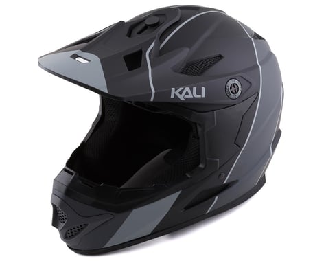 Kali Zoka Stripe Full Face Helmet (Matte Black/Grey) (XL)