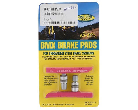 Kool Stop BMX Brake Pads (Pink) (Threaded) (1 Pair)