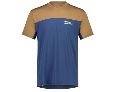 Mons Royale Men's Redwood Enduro VT Short Sleeve Jersey (Toffee/Dark Denim) (M)