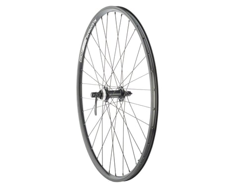 Quality Wheels Value Double Wall Series Rim/Disc Front Wheel (Black) (QR x 100mm) (26" / 559 ISO)