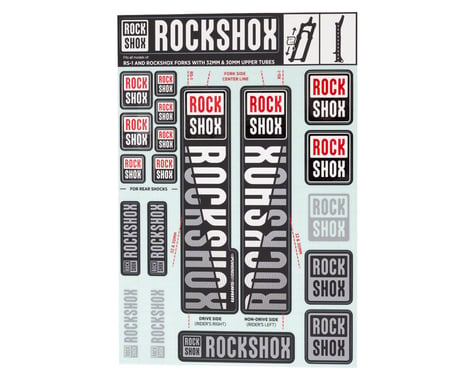 Rockshox Decal Kit (30/32mm) (White)