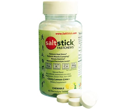 Saltstick Fastchews Chewable Electrolyte Tablets (Lemon Lime) (1 | 60 Tablet Bottle)