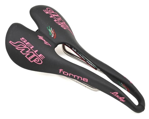 Selle SMP Forma Lady's Saddle (Black/Pink) (AISI 304 Rails) (137mm)