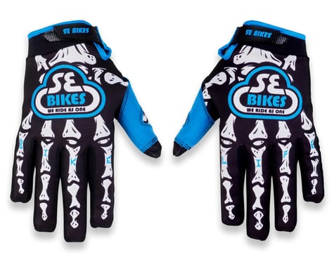 SE Racing Bike Life Skeleton Gloves (Black) (M)