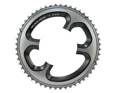 Shimano Dura-Ace FC-9000 Chainrings (Black/Silver) (2 x 11 Speed) (110mm BCD) (Outer) (52T)