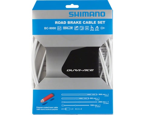 Shimano Dura-Ace BC-9000 Road Brake Cable Set (White) (Polymer-Coated)