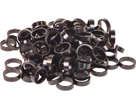 Wheels Manufacturing 1-1/8" Headset Spacers (Black) (100) (10mm)