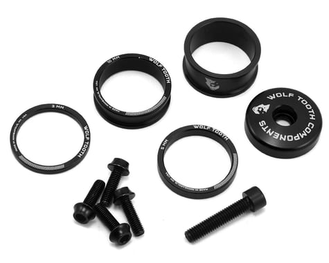 Wolf Tooth Components Headset Spacer BlingKit (Black) (3, 5, 10, 15mm)