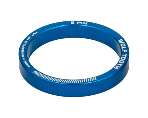 Wolf Tooth Components 1-1/8" Headset Spacers (Blue) (5) (5mm)