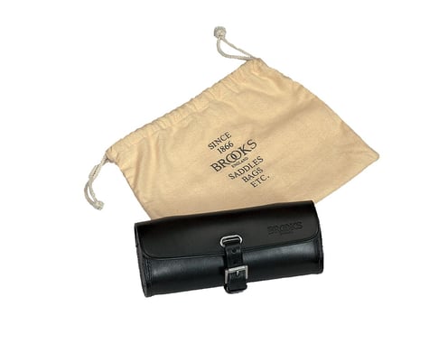 Brooks Challenge Leather Tool Bag (Black)